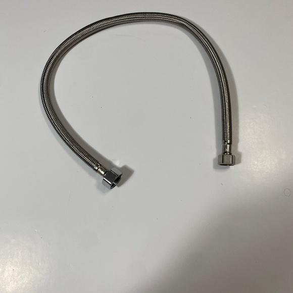 Flexible faucet supply hose 3/8-inch compression fitting on one end and 1/2-in - Picture 3 of 3